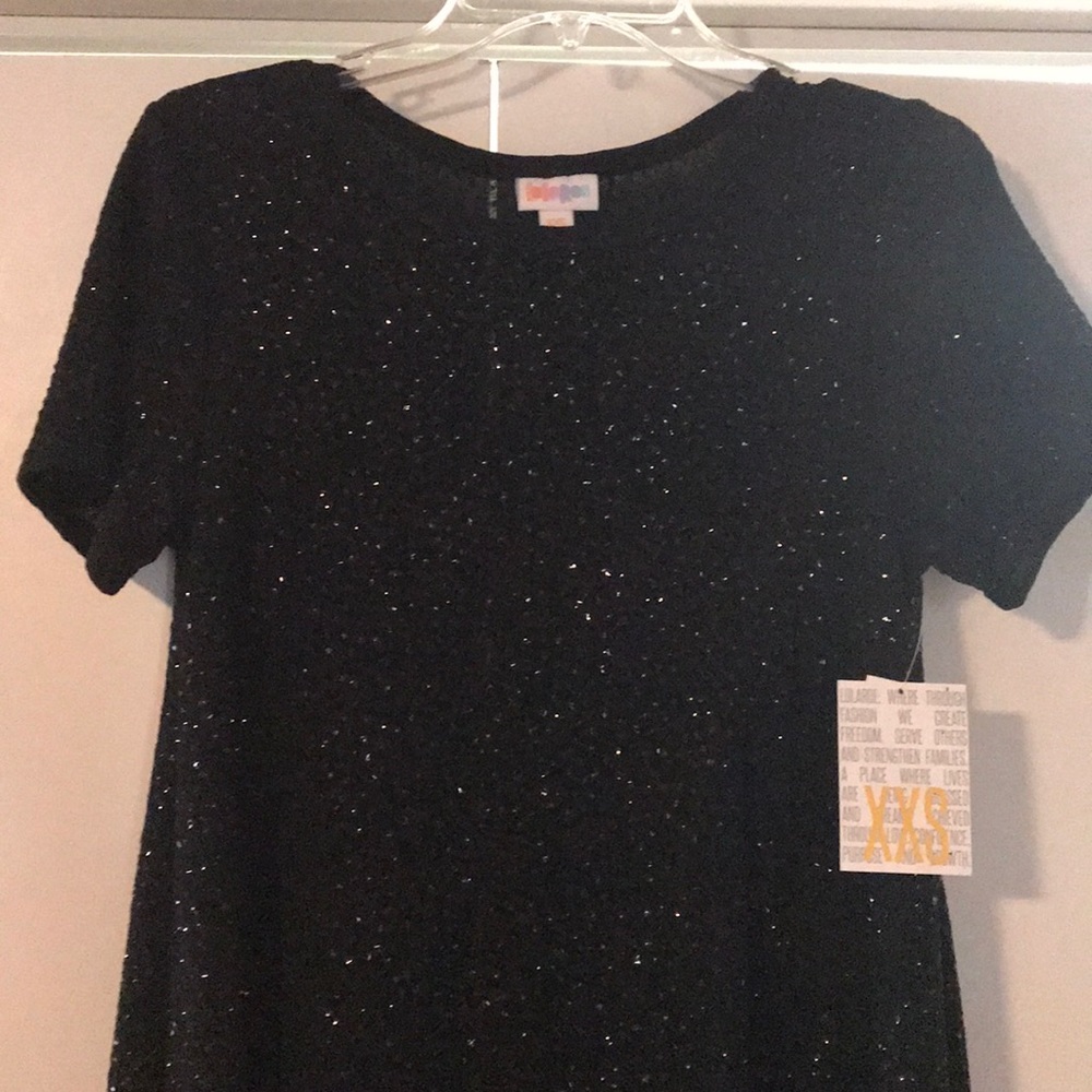 Lularoe elegant Carly black sparkles xxs